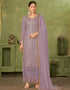 fashionable purple georgette trendy fashioner pakistani trouser salwar suit collection with purple santoon rt9034-185377 Front View